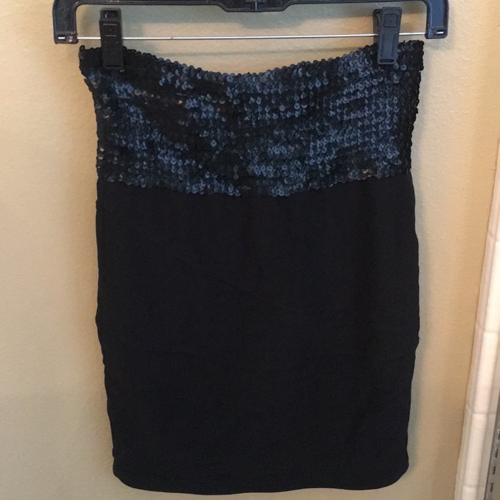 Black Sequin Skirt